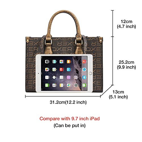 Foxlover Womens Top Handle Handbag Ladies Designer Pvc Faux Leather Tote Shoulder Bag #TOP4