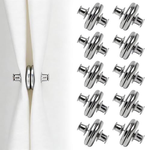 Dryxog 20 Pièces Magnétiques Aimant Rideau Bouton Pression Aimanté Embrasse pour Rideaux Aimants Puissants Aimant Moustiquaire Coupe Vent Anti Eclaboussures...