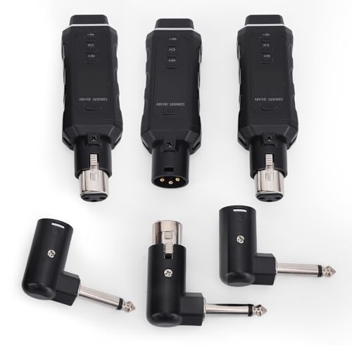 Transmisor y receptor inalámbricos XLR, sistema de micrófono UHF Plug & Play con conectores chapados en oro, rango de 100 m, ideal para micrófonos dinámicos y sistemas PA (1 a 2) miniatura 4