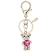 Bling Crystal Teddy Bear with Pink Heart Keychain Creative Packaging Box MZ823-1