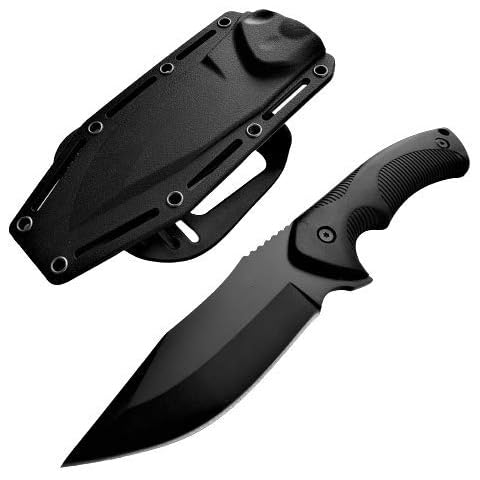 Tactical Knife Hunting Knife Survival Knife 9" Full Tang Fixed Blade Knives Camping Accessories Camping Gear Survival Kit Survival Gear And Equipment Tactical Gear 80213 (Black) Cover