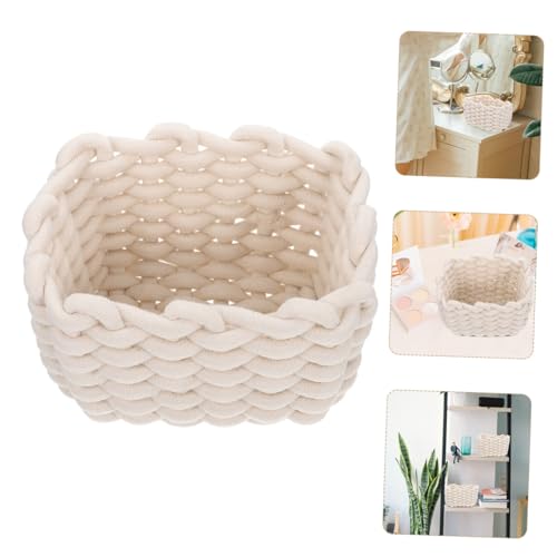 Texture confortable panier de rangement pour petits objets éparpillés sur table - 8