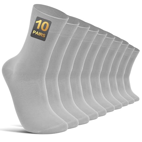 Home Holic 6/8/10 pares de calcetines hombres mujeres 43-46 39-42 35-38 calcetines deportivos zapatillas (39-42, 10 Gris)