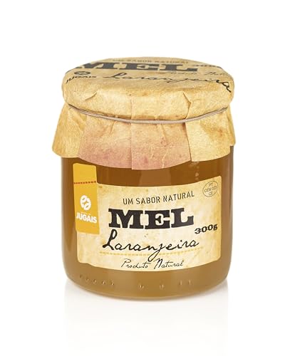 Miel de fleurs d'oranger - Pot de 300g - Fabriqué à partir de fleurs d'oranger - Idéal pour les desserts et les petits déjeuners - Sans gluten ni lactose - Produit gourmet portugaise