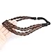 DIGUAN Double Three Strand Synthetic Hair Braided Headband Hairpiece Extension Women Girl Beauty accessory (Chestnut)