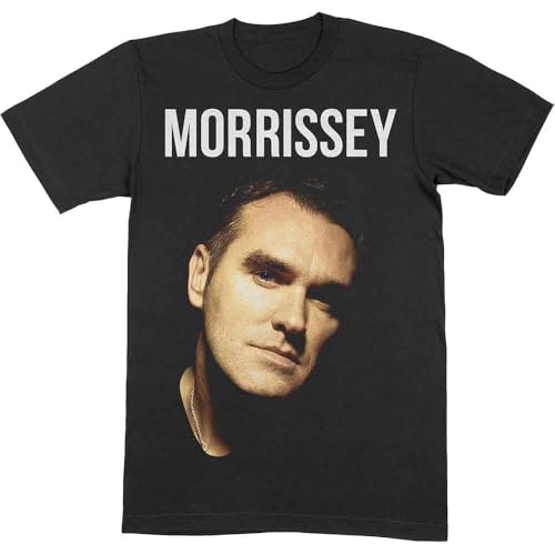 Morrissey T Shirt Face Photo Logo Nouveau Officiel Homme Noir Size M