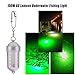 HURRISE Underwater Fishing LED Lure Light, Night Fish Attracting Light, LED Submersible Fishing Bait Finder Night Fishing Light Deep Drop Light Boat Decorative Light (Green)