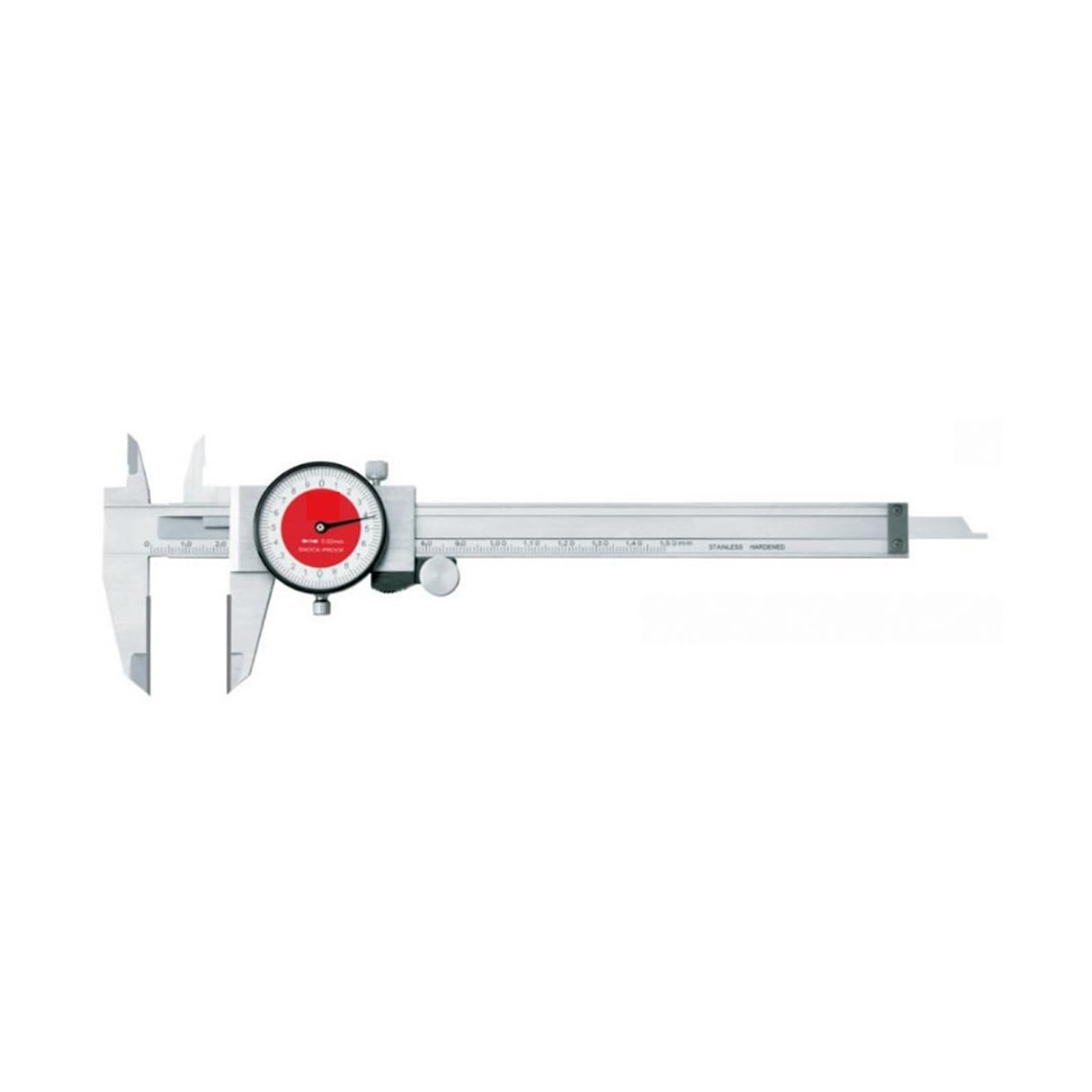 Pies de Rey Calibrador Vernier Digital de 150mm con Reloj, calibrador Esfera Acero Inoxidable, micrómetro, Herramienta a Prueba Golpes 0,02mm