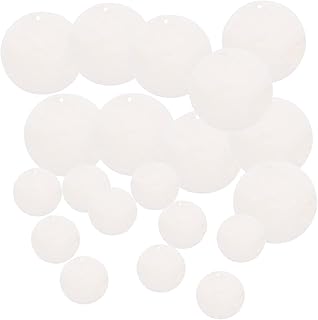 MUSISALY 20 Peças De Peças De Concha De Campânula Colar De Contas Joias Brancas Contas De Conchas Do Mar Contas De Conchas Brancas Peças De Conchas Contas Fatias De Conchas