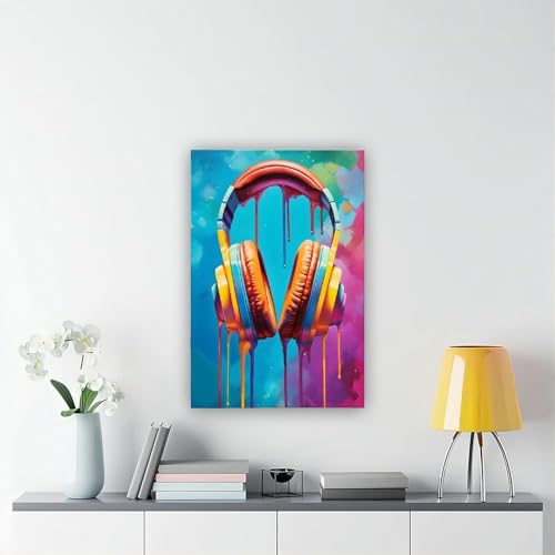 Impression sur toile de haute qualité casque graffiti déco chic