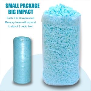 Miniatura 7 de Espuma viscoelástica triturada para relleno de puf, relleno de puf, material de repuesto perfecto para puf, silla, relleno de almohada para animales