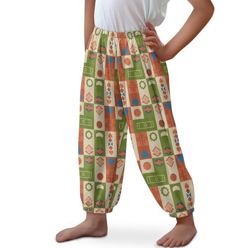 Image of Unisex Little Kids Yoga Trousers Bohemian Beach Pants Baggy Harem Activewear for Boys and Girls Age 3-10