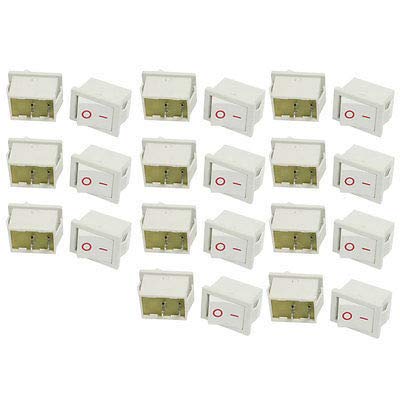 Interrupteur SPST ON-OFF bascule bleu blanc 6A AC 250V pour système électrique et modélisme