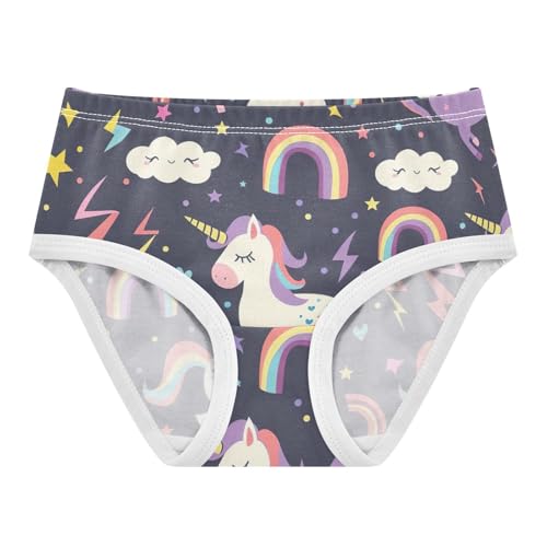 Cute Unicorn Purple Toddler Girl Undies, Panties for Girls, 2T–8 Years