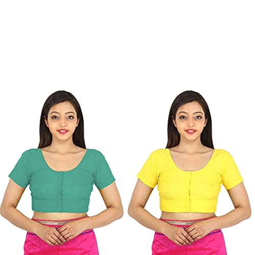 Image of Namita Women's Rubia Cotton Solid Half Sleeve Blouse