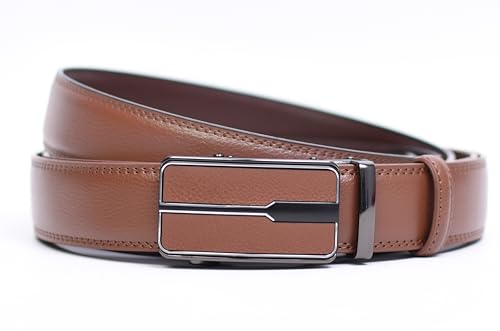 Image of WildHorn Men's Genuine Leather Belt for Men| Premium Auto-Lock Buckle | Adjustable up to 48 inch | Formal & Casual Wear | Micro-Adjust Fit | Stylish Gift Box Included