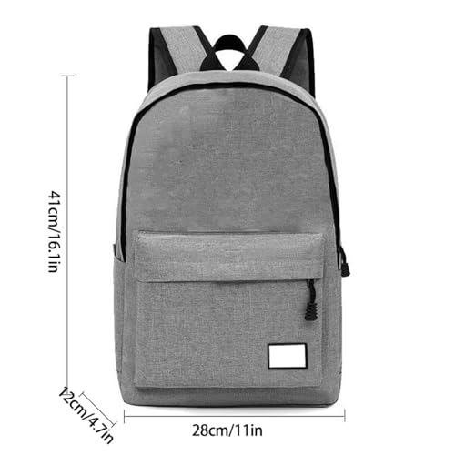 Laptop College Backpack For Women Men Bookbag With Computer Compartment Lightweight Book Bag For with (Grey, One Size)3