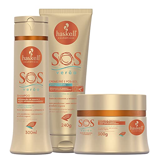 Kit SOS Verão Pré e Pós Shampoo Máscara e Leave In