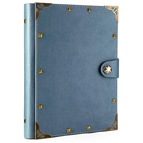 SEEHAN A5 Leather Journal Notebook Refillable Blank Journal 200 Pages, A5 Binder Journal Refillbalbe Sketch Book Travel Journal for Writing Drawing Cover