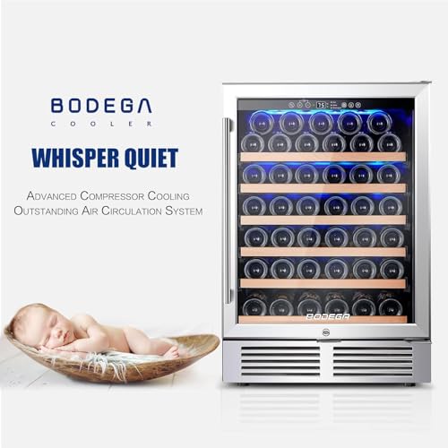 Image of BODEGA 24 Inch Single Zone Wine Fridge with App Control, Holds 52 Bottles