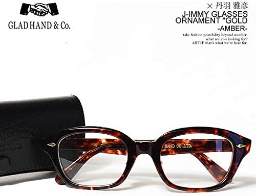 Amazon Co Jp 丹羽 雅彦 X Guraddohando 丹羽 雅彦 X Glad Hand J Immy Glasses Ornament Gold Amber Free Clothing Accessories