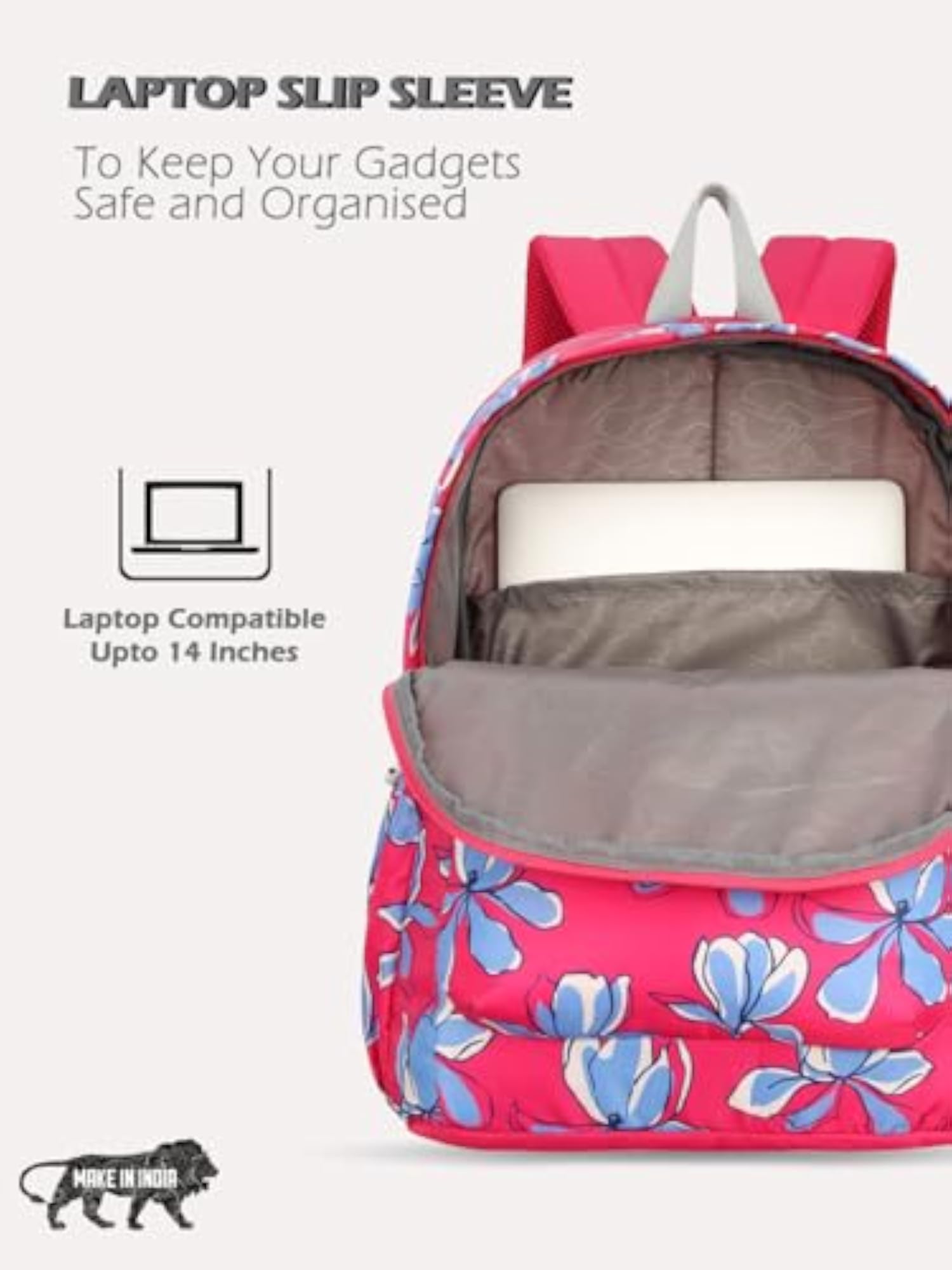 41cm Bloomy 18L Printed Casual Backpack for Girls