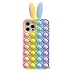 ZUJIFA Phone Mobile Shell Tejidos de Juguete Universal Rainbow Rabbit Our Bubble Soft Silicone Shell