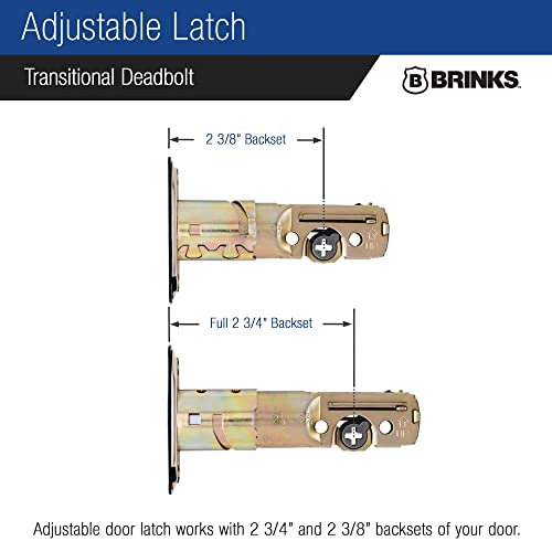 Brinks - Transitional Single Cylinder Deadbolt, Tuscan Bronze - Built For Rigorous Residential Protection With Ansi Grade 2 Security (E2401-150) #TOP5