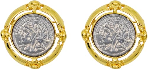 Image of Set of 2 Brooch Lapel Pins With Rhinestones