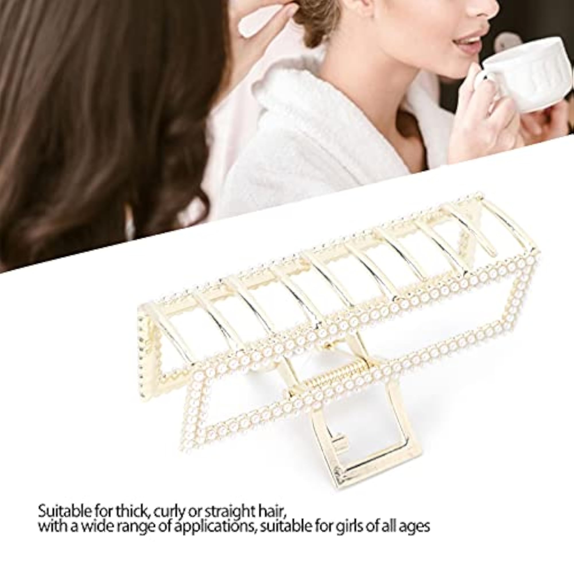 Hollow Geometric Alloy Hair Claw Clips for Women
