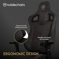 noblechairs Epic TX Gaming Stuhl, Bürostuhl, Schreibtischstuhl, Atmungsaktives Textilgewebe, Kopf- und Lendenstütze, Entwickelt für Nutzer bis 120 kg, (Anthrazit, Textilgewebe) – Ansicht 3