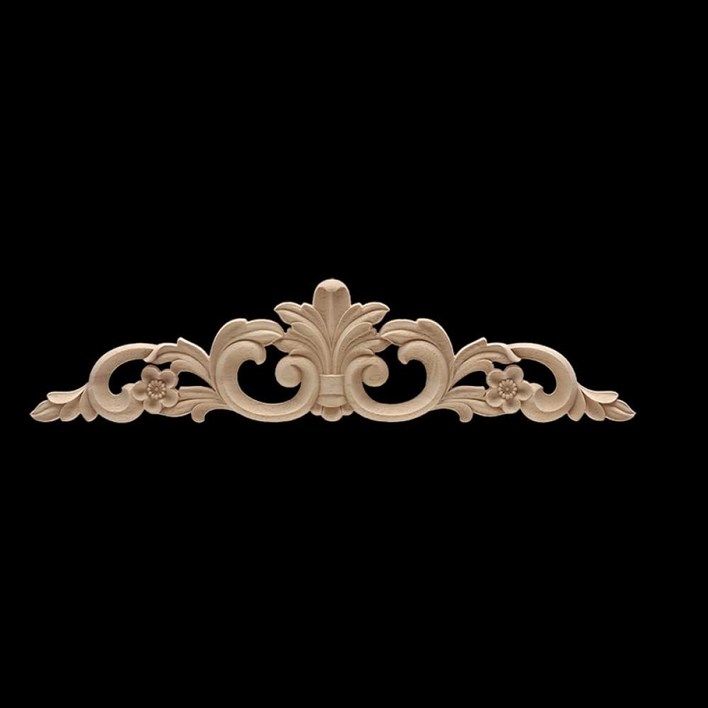 Applique onlay bois au style vintage exquis pour decoration de meuble chic CH24