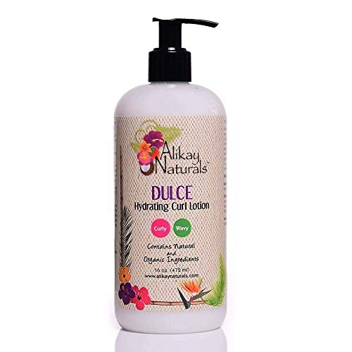 Alikay Naturals Dulce Hydrating Curl Lotion Naural Kokum Butter, Silk Amino Acid & Argan Oil 16 Ounce