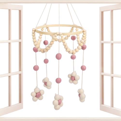 wiroouia Móvil para cuna, de cama de bebé, campanilla de viento, decoración de juguetes para habitación, niños, niñas, guardería, mesita de noche, parque infantil, dormitorio