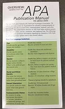 Hardcover APA 2019 Update Card Book