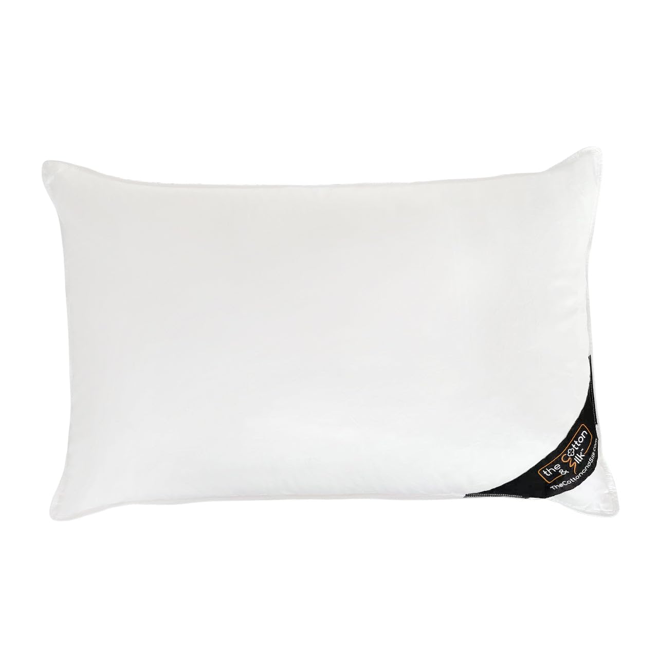 THE COTTON SILK 100 Mulberry Silk Filled Pillow Insert Queen Size Ultra-Soft Breathable Hypoallergenic Luxury Plush Support for