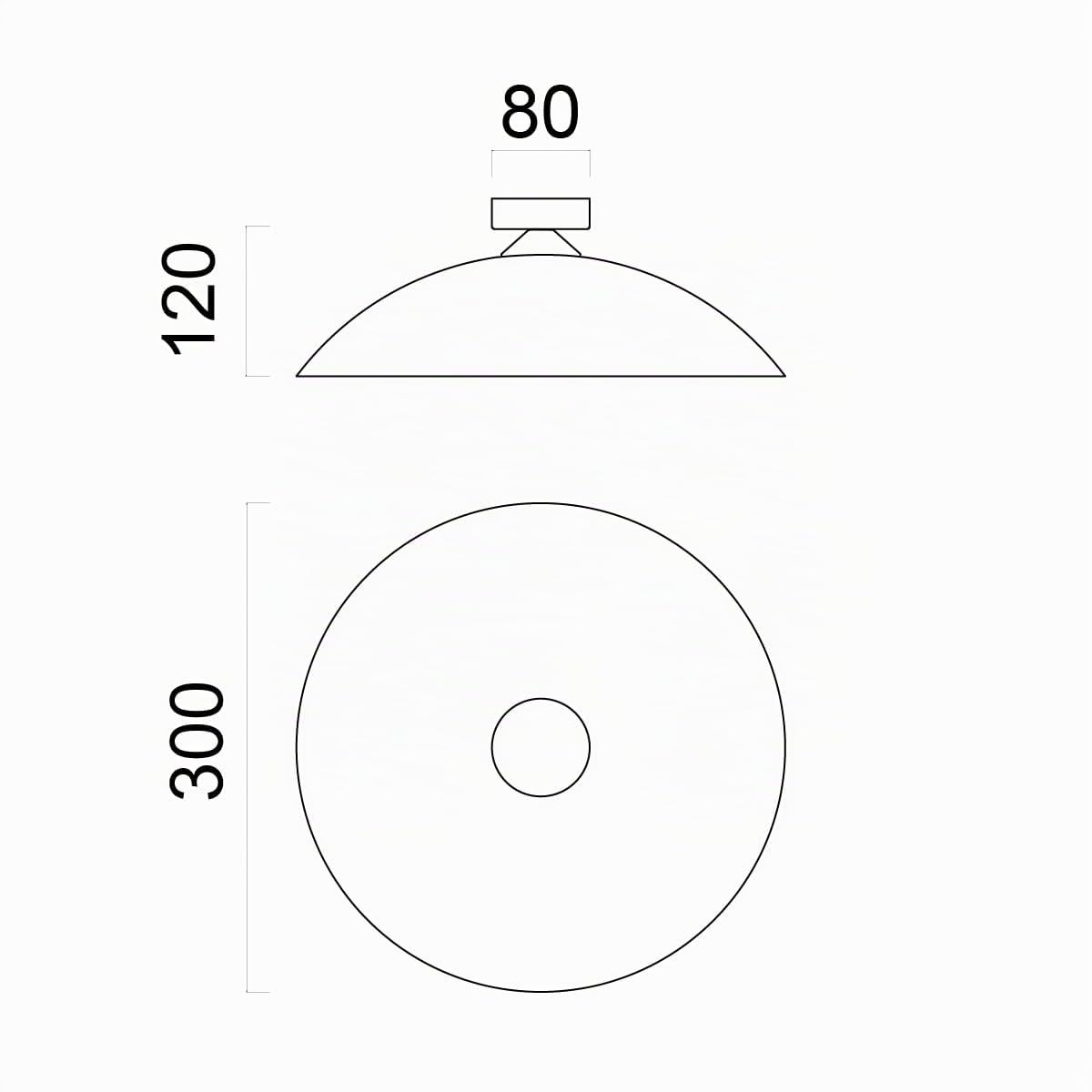 L+ Plafoniera LED da Soffitto a Cupola in Metallo - Diametro 30cm - Attacco E27 Lampadina Esclusa - Made in Italy - Design Moderno per Cucina e Soggiorno (Bianco)