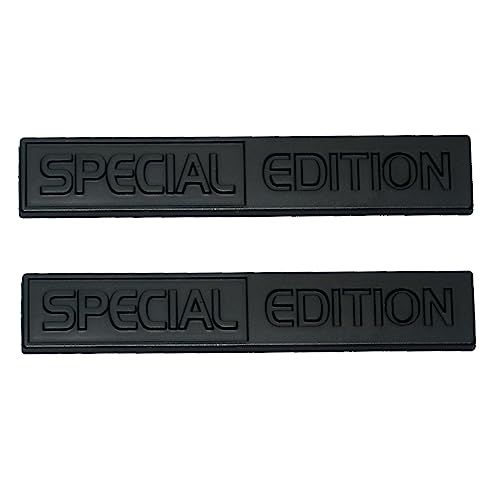 Image of 2Pc Special Edition Emblem 3D Fender Badge Car Truck Sticker Decal Fit for Universal Car Truck SUV (Matte Black)