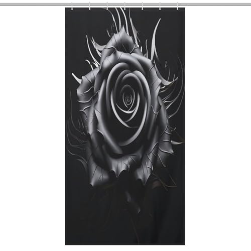 Rideau de douche rose en polyester pour éviter les moisissures et projections