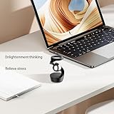 Fidget Toys for Adults, Gravity Defying Kinetic Desk Toy, Metal Fidget Spinner Toy, Balance Desk Toys for Office for Adult for Party Favors, Birthday (Black-Silver Ball)