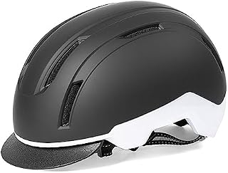 Bicycle Helmet for Adult Mountain Skateboard Scooter Hoverboard Adjustable Helmet for Men Women with Detachable Visor Inner Pads C,M (55-60cm)