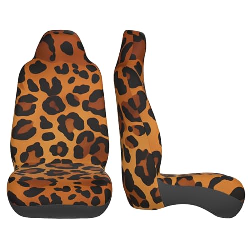 Housse de siège de voiture motif léopard imperméable et universelle - 4