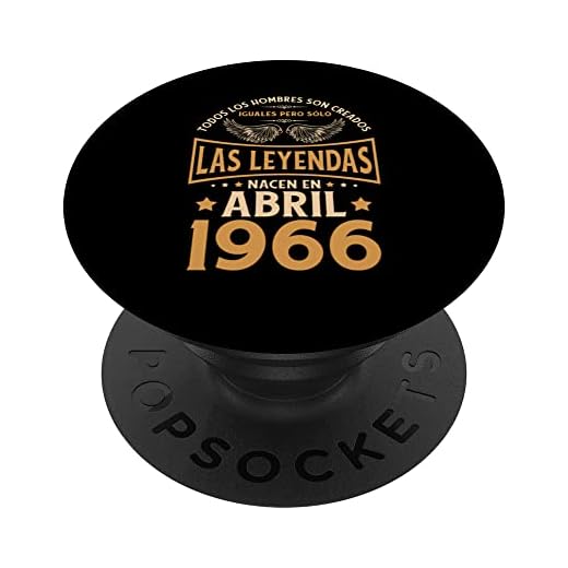 Cumpleaños Hombre Regalos Las Leyendas Abril 1966 PopSockets PopGrip Intercambiable