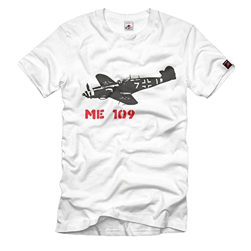 Avion de Chasse 109 Luftwaffe T-Shirt historique blanc en taille XX-Large pour passionné d'aviation