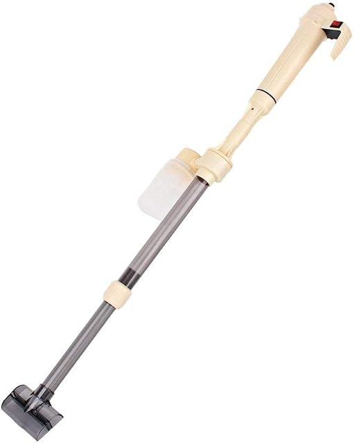 Fish Tank Cleaner,Electric Aquarium Syphon Fish Tank Water Vacuum Gravel Filter Pump Cleaner Battery Waterproof Fish Tank Water Changer Cleaner Water Change Clean Tool with 1Inlet and 2Extension Tube