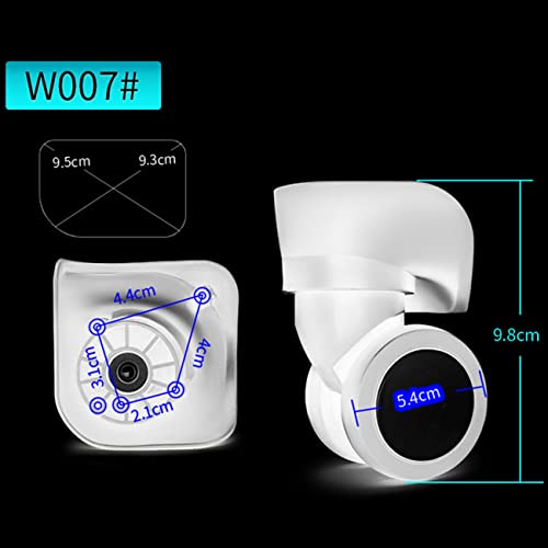 Replacement Luggage Wheel Repair Suitcase Bag Parts Spinner Wheels Casters for Travel Customs Box W007-YF (Grey)2