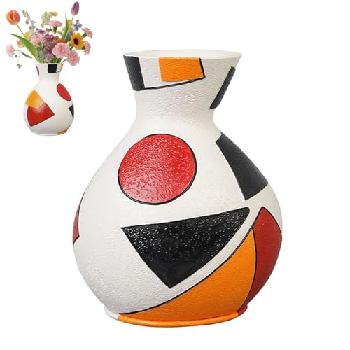 Modern Abstract Resin Vase – Colorful Picasso Style Decorative Vase