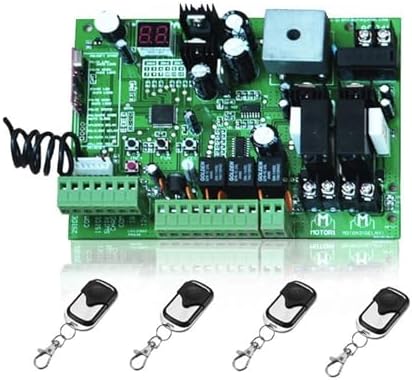 DC24V Electric Automatic Swing Gate Opener Kit - Motor Control Unit with PCB Controller & 4 Remote Controls for Easy Access & Enhanced Security