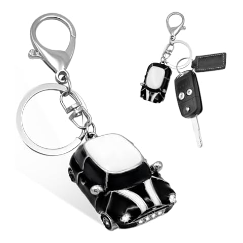 povtii Mini Cooper Rhinestone Keychain Cover