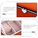 PRETYZOOM Fashionable PU Jewelry Organizer Box with Mirror Breathable Storage Case for Women Medium Orange Stylish Display with Divided Compartments and Sturdy Base